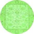 thumbnail image 1 of Ahgly Company Indoor Round Oriental Green Traditional Area Rugs, 5' Round, 1 of 4