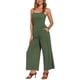 thumbnail image 2 of INSPIRAR CHIC Mono de Lino para Mujeres Casual con Tirantes Espagueti Sin Mangas y Piernas Anchas XL Verde Ejército, 2 of 5