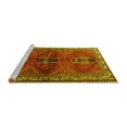 thumbnail image 2 of Ahgly Company Machine Washable Indoor Square Persian Yellow Traditional Area Rugs, 6' Square, 2 of 4