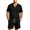 Black 01, variant on Stamzod Men Short Sets Outfits Solid Color Short Sleeve Tshirt Casual Shorts with Pocket Summer Track Suits Mens Vacation Outfits Black XS