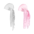 thumbnail image 4 of Sombrero BLESIY 2 Piezas Suave turbante Gorrita tejida Rosa, 4 of 5