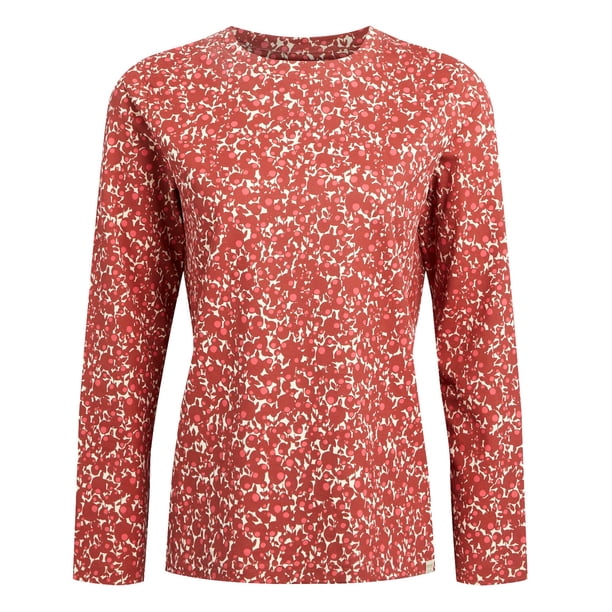 Regatta - Camiseta Orla Kiely Baya de Manga Larga para Mujer (Rojo)