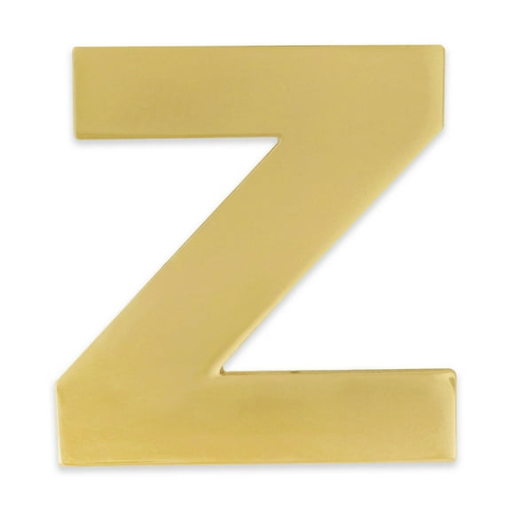 PinMart's Gold Plated Alphabet Letter Z Lapel Pin