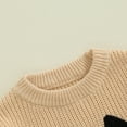 thumbnail image 3 of Toddler Baby Boy Girl Halloween Outfit Knit Chunky Pumpkin Sweaters Crew Neck Pullover Sweatshirt Tops Fall Winter Clothes, 3 of 8