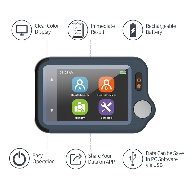 Checkme Pulsebit EX AI ECG Monitor with OLED Touchscreen - Walmart.com