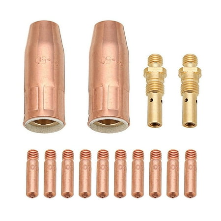 

BIOSA 14pcs Conductive Welding Torch Gas Nozzles Tips Set for TWECO Welding Gun