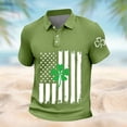 thumbnail image 4 of Lumeqa Men's St. Patrick's Day Polo Shirt Irish Flag Shamrock Print Short Sleeve Casual Golf Polo for Men, 4 of 5