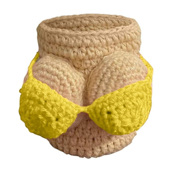 Giunmcul 50% Off Clear Bottle Cozy Beer Purely Hand-knitted Cup Sleeves and Wine Bottle Sleeves