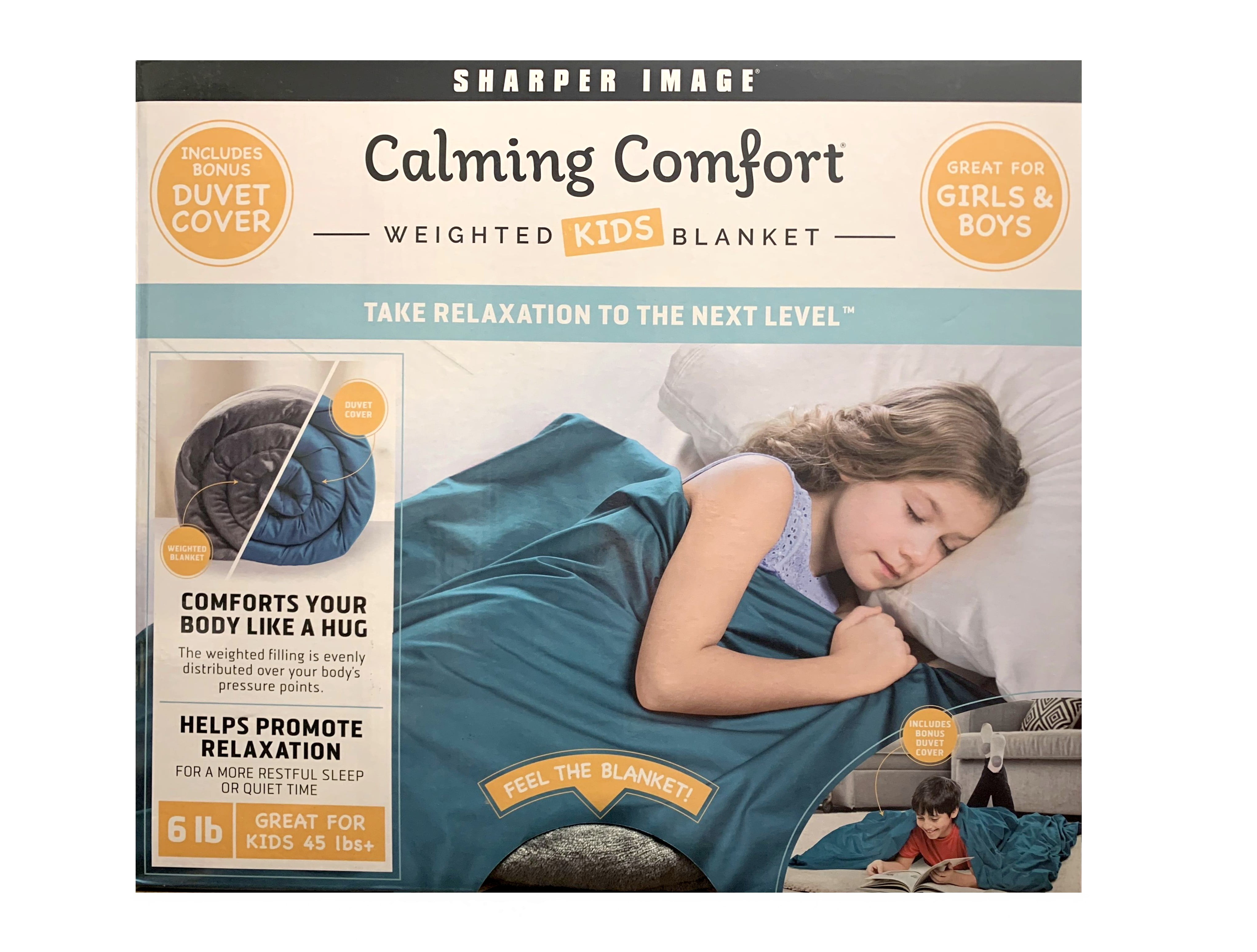 Weighted Calming Comfort Blanket 15lbs by Sharper Image 50" x 75" Better Sleep! 