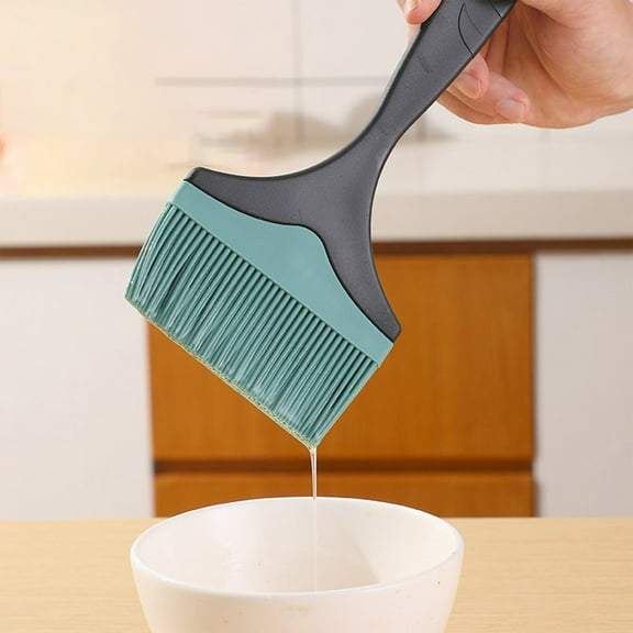 BBQ Grill Basting Brush | Food Grade Silicone Oil Pastry Brush White | Heat Resistant Baking Tool, Non-Slip Handle, 25x10cm, Easy Clean, Multipurpose Kitchen Accessory