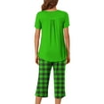 thumbnail image 7 of yievot Womens Capri Pajama Sets Short Sleeve Top and Capri Pant Set Soft Sleepwear Printed 2 Piece Lounge Sets, 7 of 7