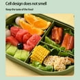 thumbnail image 6 of Large Capacity Lunch Box, Double Layer Compartment, Portable Heatable Food Container, Easy to Clean + No Odor, Fashionable Oval Design, for Office and Travel, Microwave Safe, Meal Prep Box | Food Sto, 6 of 9