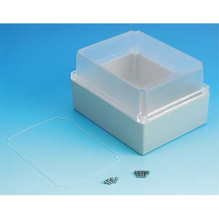 NEMA 4x, 7.32H x 5.75W x 4.33D Polycarbonate Enclosure BOX ENCLOSURES