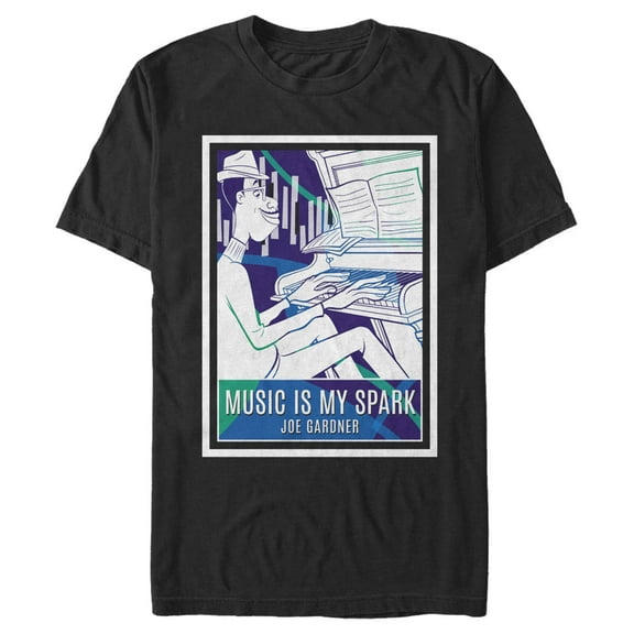 Men's Soul Music Is My Spark Graphic Tee Black Medium