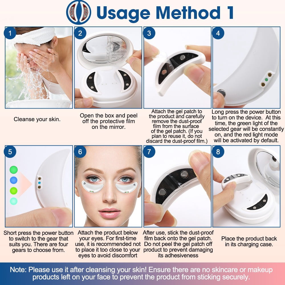 Multifunctional Eye Massager, Red Light Eye Massager Gel Paste, Relieve Eye Fatigue | Reduce Dark Circles/Eye Wrinkle | for Daily Eye Care Tool