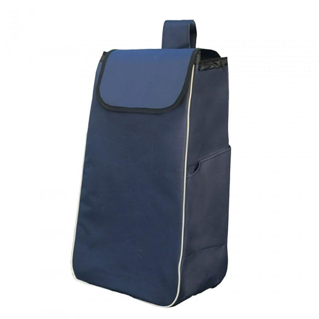 Shopping Cart Replacement Storage Bag Folding Waterproof Outdoor Indoor Use with Side Pockets and Rear Pocket Reusable Portable Trolley Bag Dark Blue Thickened