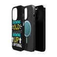 thumbnail image 2 of DistinctInk Tough Case for Apple iPhone 15 PRO (6.1" Screen), Compatible with MagSafe Charging - Growing Old Mandatory Growing Up Optional, 2 of 6