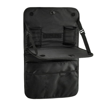 Auto Drive Multi-Pocket Backseat Organizer with Table (Black)
