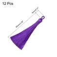 thumbnail image 2 of Uxcell 3.7" Silky Bookmark Tassels with Loop for DIY Craft Accessory, 12Pack Dark Purple, 2 of 5