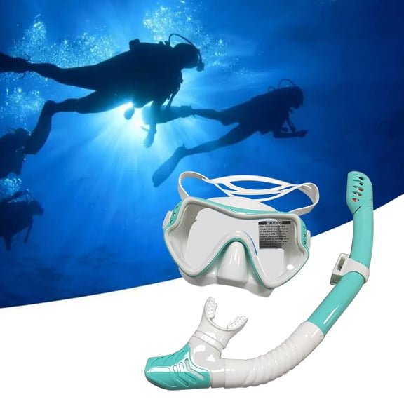 Diving Goggles for Snorkeling with Breathing Tubes Large Frame Silica Gel Glasses for Men and Women