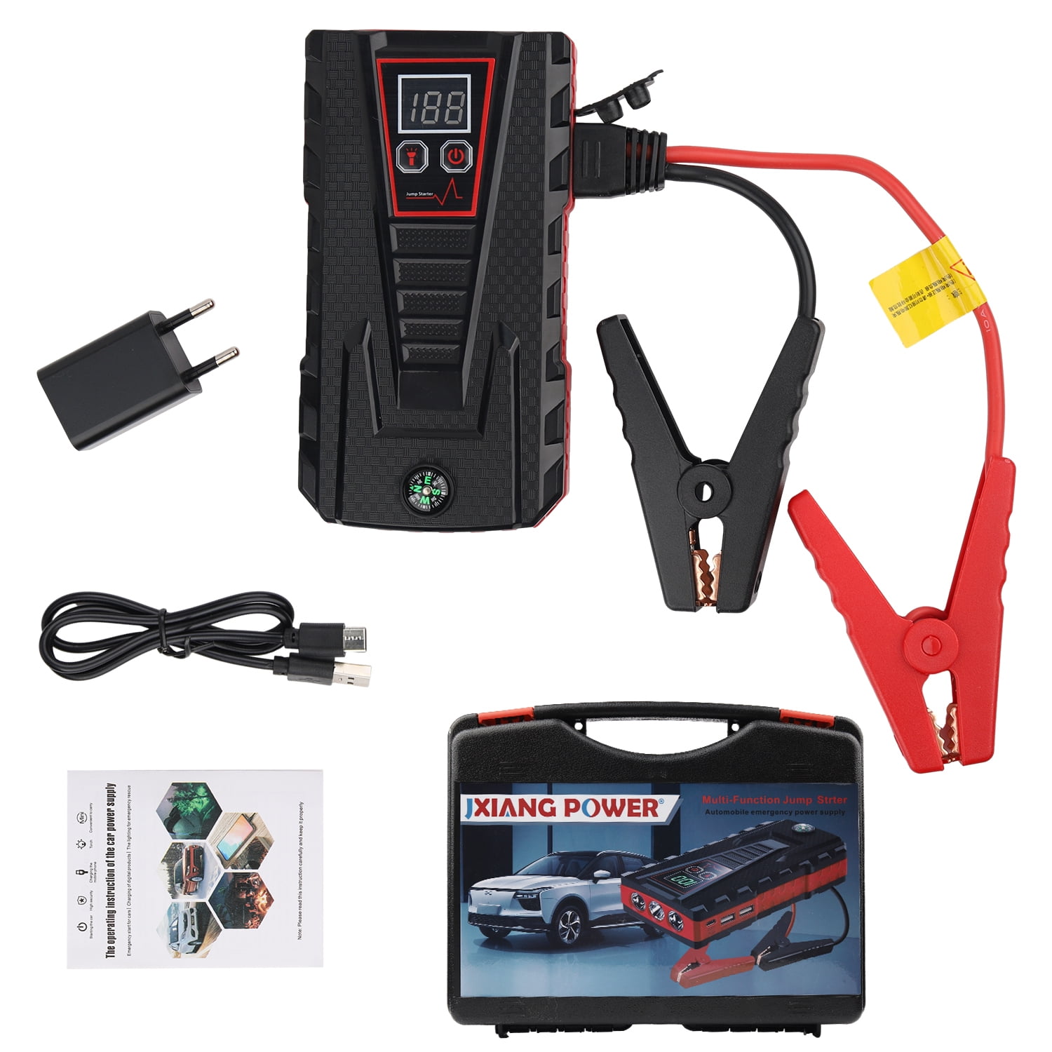 Audessy Portable Car Jump Starter 5000A Peak 99800mAh Battery Jump Starter,Booster Jumper Power Bank Battery Charger W/ LED Light