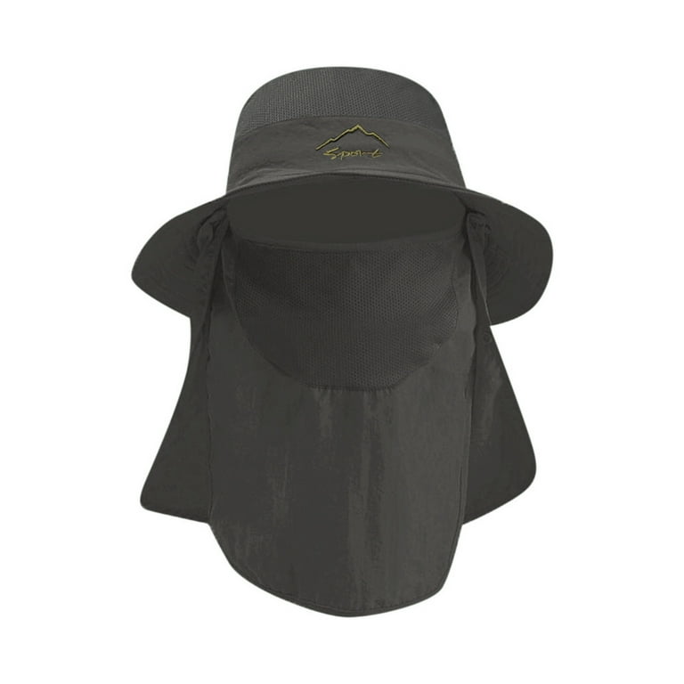 Ediodpoh Men Sun Cap Fishing Hat Outdoor Baseball Cap with Face Neck Cover Flap, Women's, Size: One size, Green