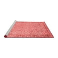 thumbnail image 2 of Ahgly Company Machine Washable Indoor Square Abstract Red Modern Area Rugs, 8' Square, 2 of 4