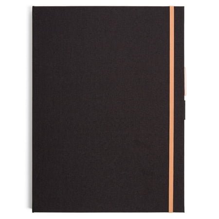 U Brands Padfolio, Linen, Black (4352U01-24)