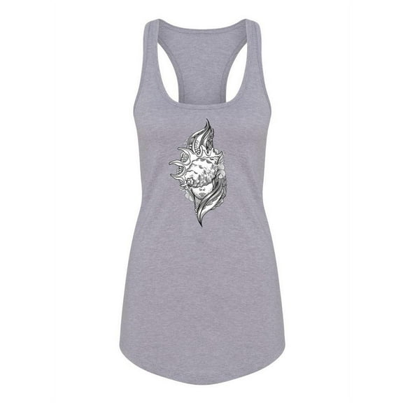 Mermaid In Shell Racerback Tank Women -Image by Shutterstock, Female x-Large