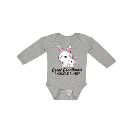 

Inktastic Great Grandmas Snuggle Bunny Easter Gift Baby Girl Long Sleeve Bodysuit