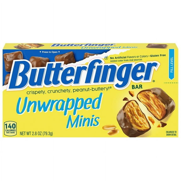 Butterfinger Unwrapped Minis Theater Box2.8oz Pack of 2