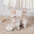 thumbnail image 6 of SACFOF Platform Mary Jane Heels Chunky Cute Gothic Lolita Dress Shoes Bow Platform Heels, 6 of 6