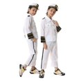 thumbnail image 3 of YunPes Boys Captain Uniform 3-Piece Set Captain Suit Jacket Matching Pants & Captain's Hat Halloween Carnivals Party Role Play Outfit, 3 of 8