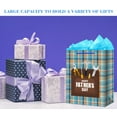 thumbnail image 7 of WaaHome Fathers Day Gift Bag - 11.5" Happy Father's Day Paper Gift Bag Fathers Day Gift Bag with Tissue Paper Medium Gift Bag for Dad Husband Grandpa, 7 of 7