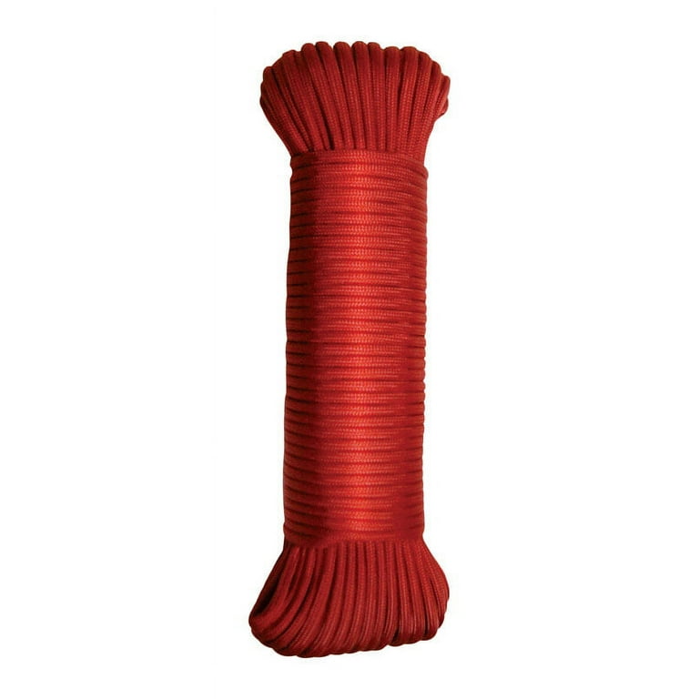 SecureLine 5/32 in. D X 100 ft. L Red Braided Nylon Paracord SecureLine 5/32 in. D X 100 ft. L Red Braided Nylon Paracord