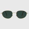 thumbnail image 2 of Women's Retro Round Aviator Sunglasses- Gold Frame - Green Lens, 2 of 4