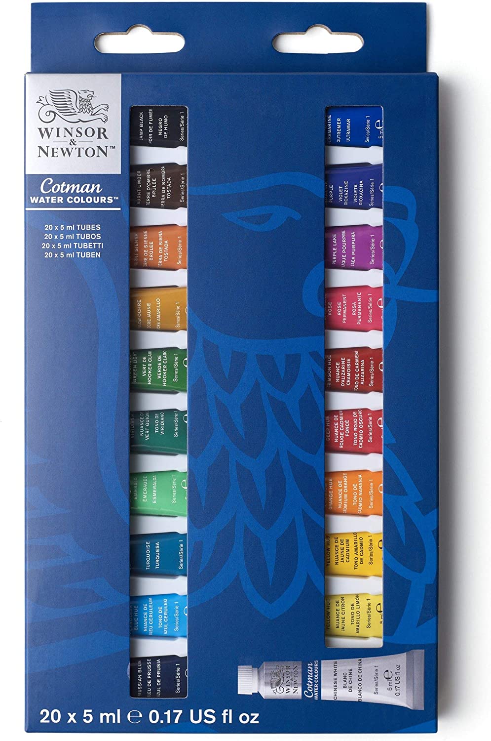 Winsor & Newton Cotman Watercolor Tube Set - Set of 20, Assorted