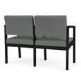 thumbnail image 5 of Lesro Lenox Steel Fabric 2-Seat Waiting Room Guest Reception Chair in Black/Open House Asteroid, 5 of 5