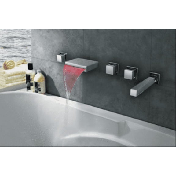 Juno Wall Mount LED BathTub Waterfall Faucet