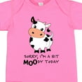 thumbnail image 4 of Inktastic Sorry, I'm a Bit Moody Today Cute Cow Pun Boys or Girls Baby Bodysuit, 4 of 5