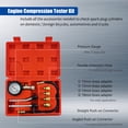 thumbnail image 3 of P PBAUTOS Engine Cylinder Pressure Gauge, Compression Tester Kit with Adapters, 0-300PSI, 8PCS, 3 of 6