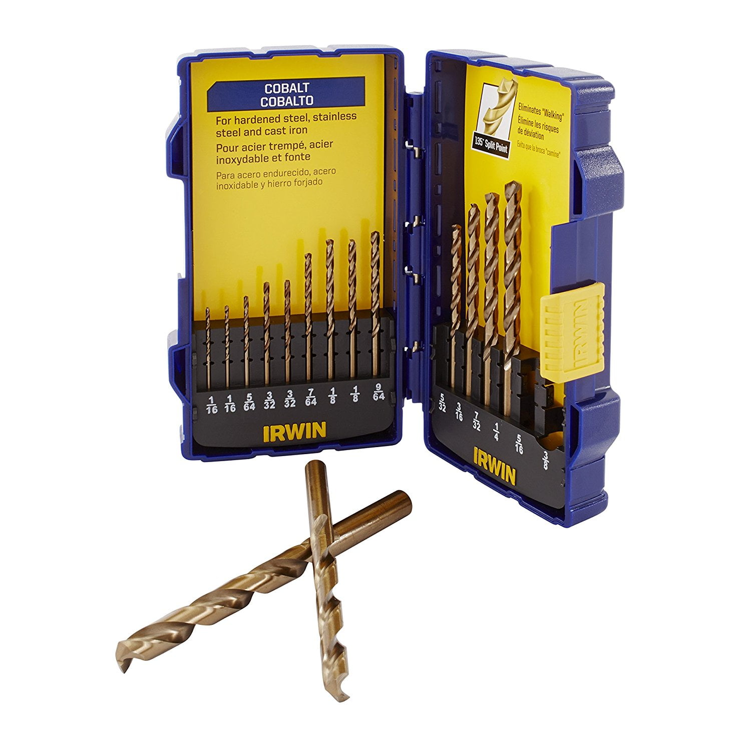 Irwin Industrial Tool 15 Piece Cobalt Drill Bits  316015 