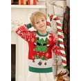 thumbnail image 4 of Aideaone Toddler Ugly Christmas Sweater Girls Xmas Boys Sequin Knit Pullover Tacky Kids Holiday Tops 2-6 Years, 4 of 7