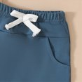 thumbnail image 4 of UAYOTSE Toddler Baby Boy Summer Outfit Embroidered Short Sleeve T Shirt Tops Pockets Shorts Knit Clothes Set,Sizes 6-12 Months, 4 of 5