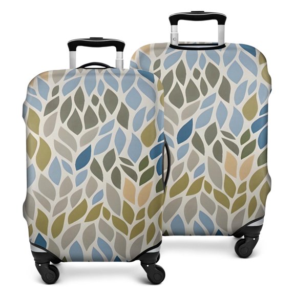 Blue Leaf and Vine Pattern Luggage Cover Fashion Suitcase Cover Baggage Covers Fit 25-28 Inch Luggage (Go Travel)
