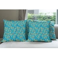 thumbnail image 6 of Ambesonne Floral Throw Pillow Cover 4 Pack, Sketchy Garden Flowers, 20", Blue Yellow and White, 6 of 7