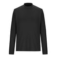 thumbnail image 6 of Vinsonshop Womens Turtleneck Shirts Long Sleeve Fitted Thermal Mock Neck Soft Base Layer Tops Underwear Stretchy Fit Soft Undershirts Fashion Winter Clothes Black L, 6 of 7