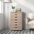 thumbnail image 5 of Hassch Wooden File Cabinet MDF Seven Drawers, Grey Oak Color, 5 of 10