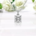 thumbnail image 3 of Diamond Pendant Necklace For Women | 2 Carat IGI Certified Princess Shape Lab Grown Diamond | Allure Bezel Lab Diamond Pendant Necklace In 14K White Gold | FG-VS1-VS2 Quality Friendly Diamonds, 3 of 4