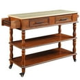 thumbnail image 4 of 56'' Rolling Kitchen Island With Storage, 2-sided Kitchen Island Cart On Wheels With 2 Drawers, Wine And Spice Rack, Large Kitchen Cart For Home Kitchen Dining Room, 4 of 9